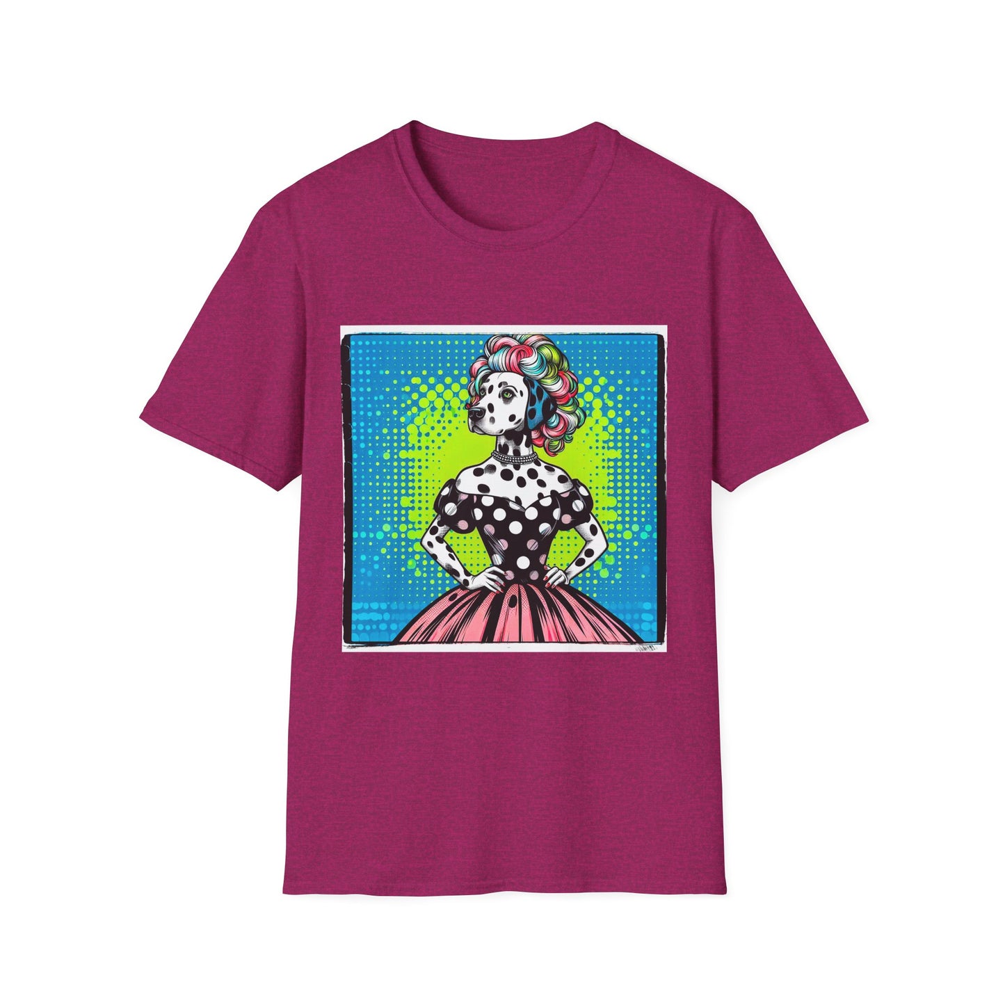 Dalmatian roaring 50s t shirt T-Shirt Printify S Antique Heliconia