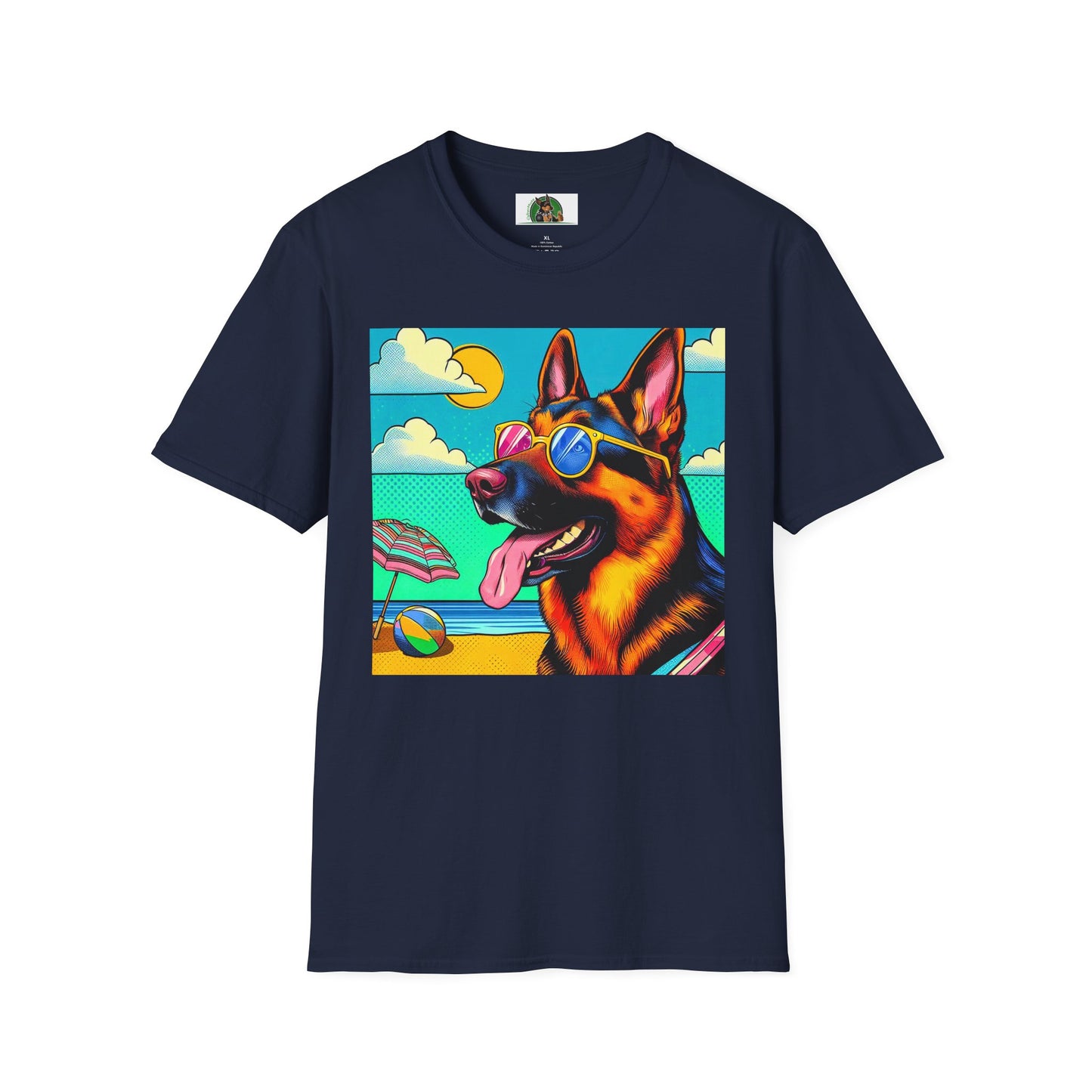 German Shepherd vacation shirt π T-Shirt Printify Navy S