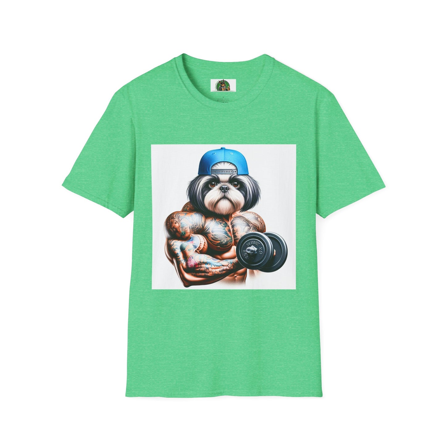 Shih Tzu gym rat shirt T-Shirt Printify S Heather Irish Green
