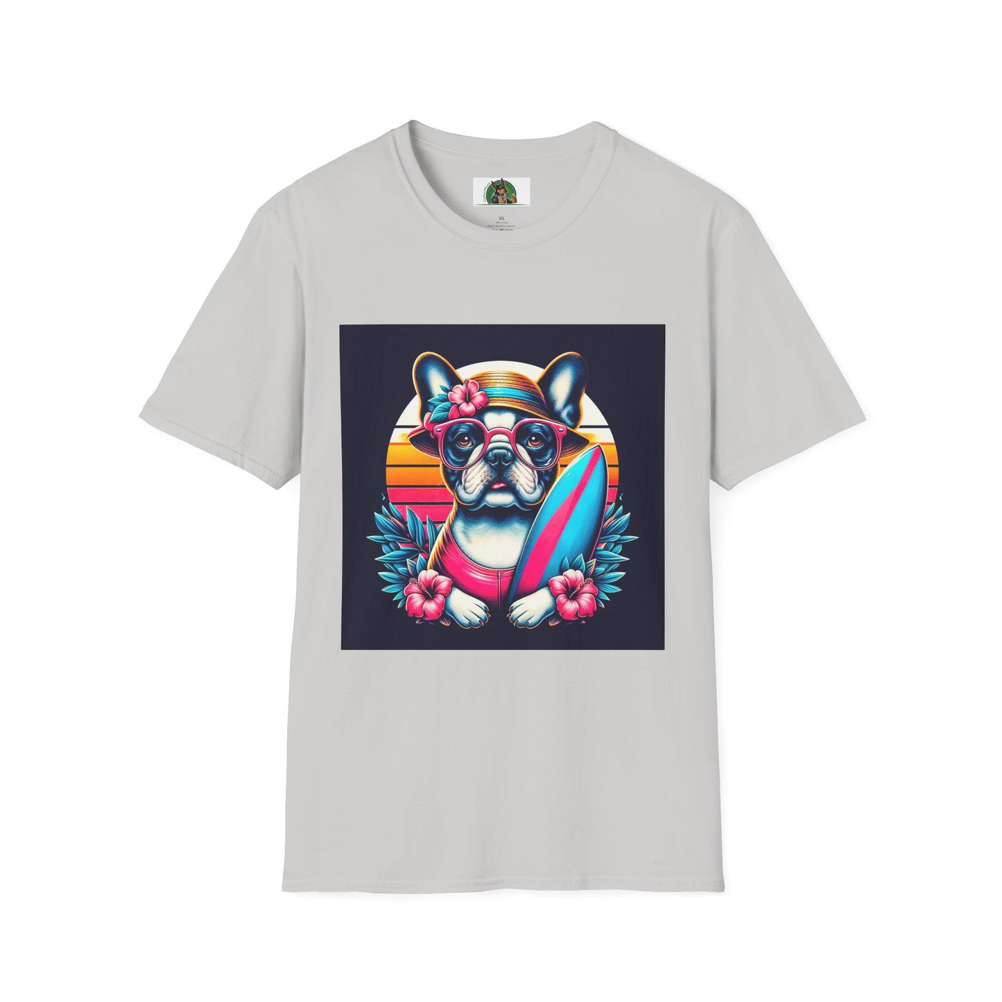 French Bulldog T-Shirt Printify S Ice Grey