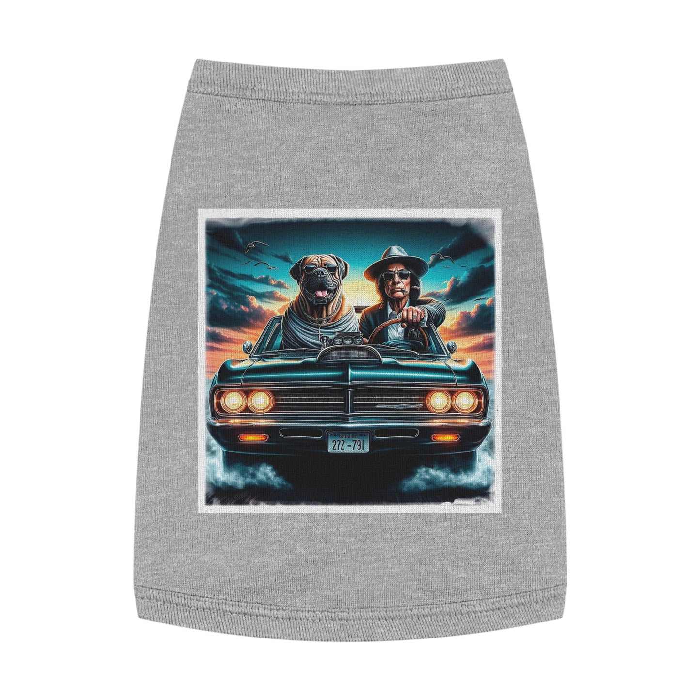 Wacky Pet Tank Top Cane Corso Dog And Man Pets Printify M Heather