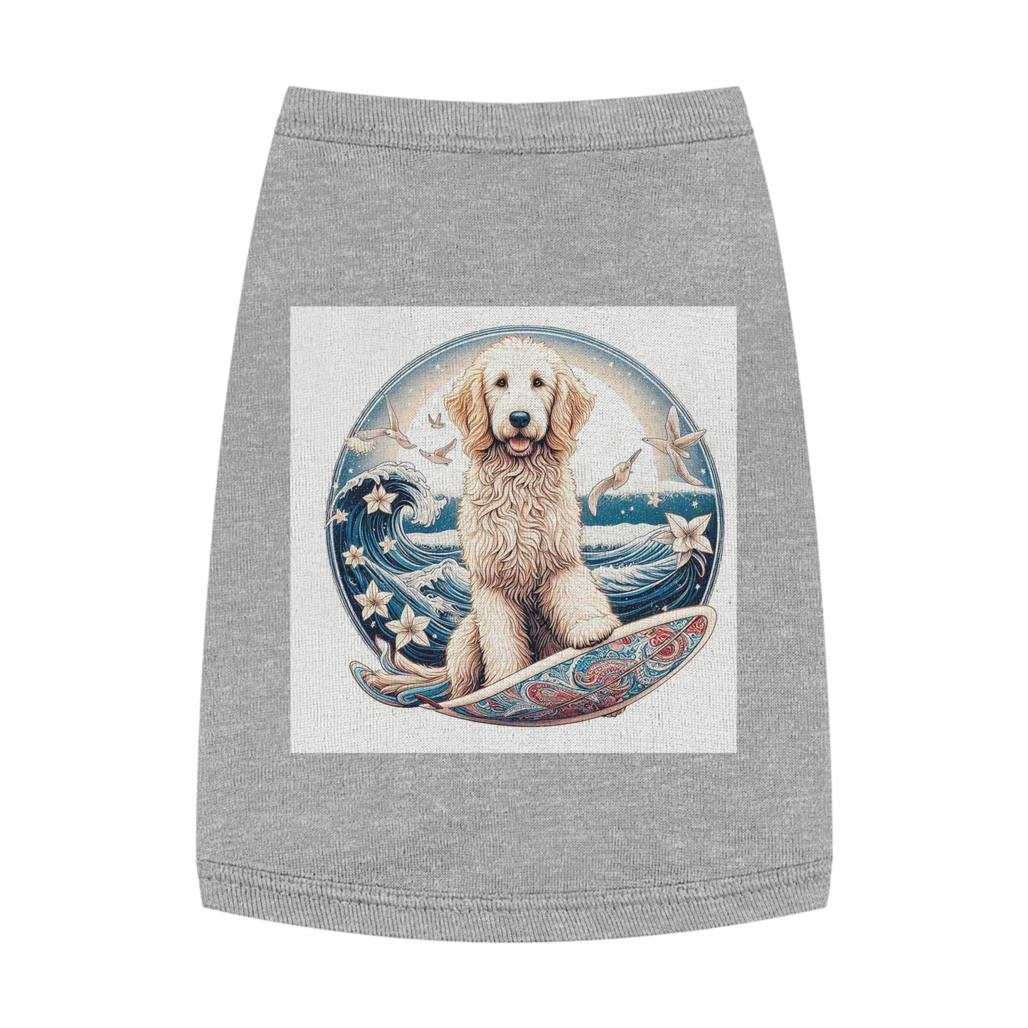 Pet Tank Golden Doodle Pets Printify M Heather