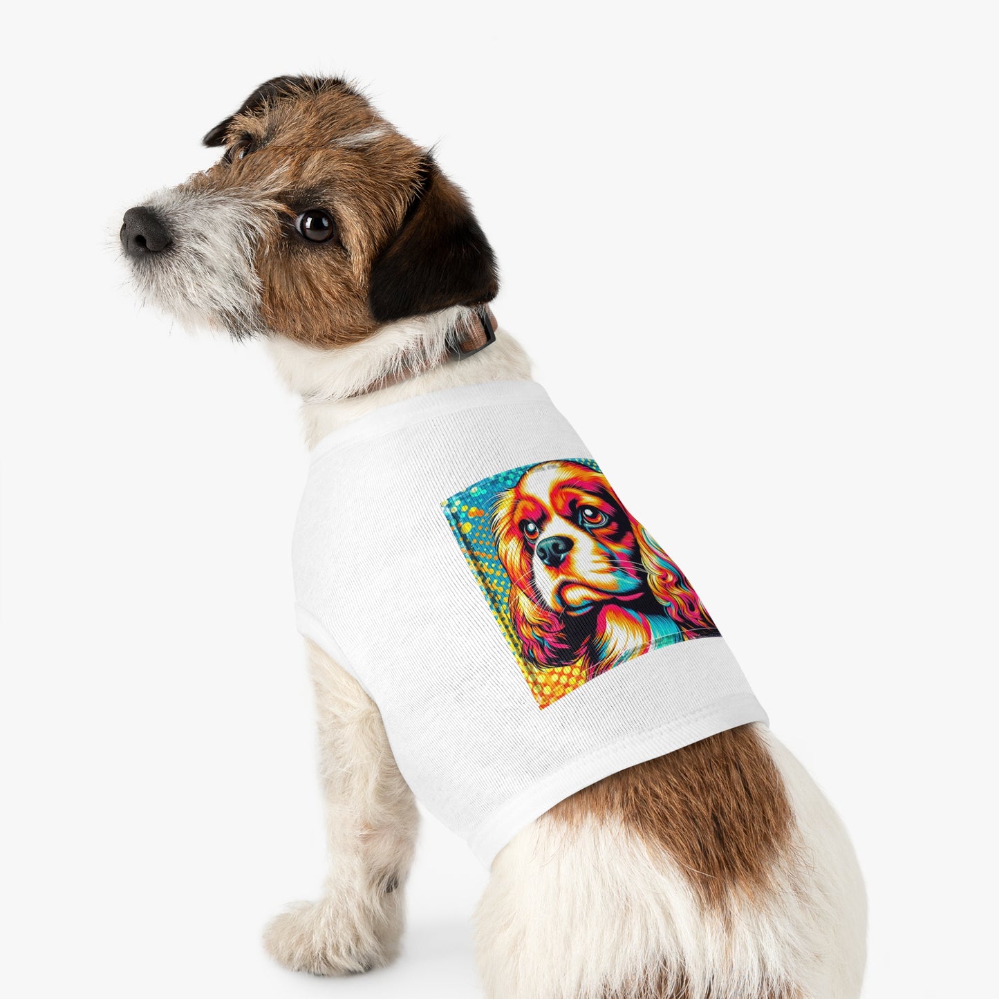 Pet Tank Top Cavalier King Charles Spaniel Colorful T Shirt Pets Printify
