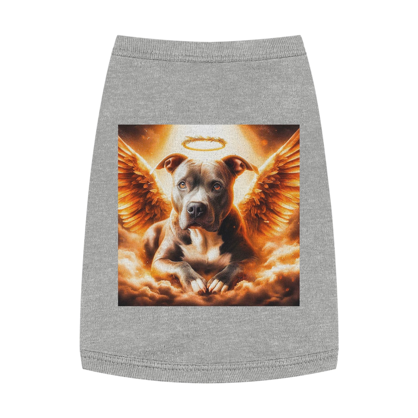 Pet Tank Top Pit Bull glowing Angel Pets Printify M Heather