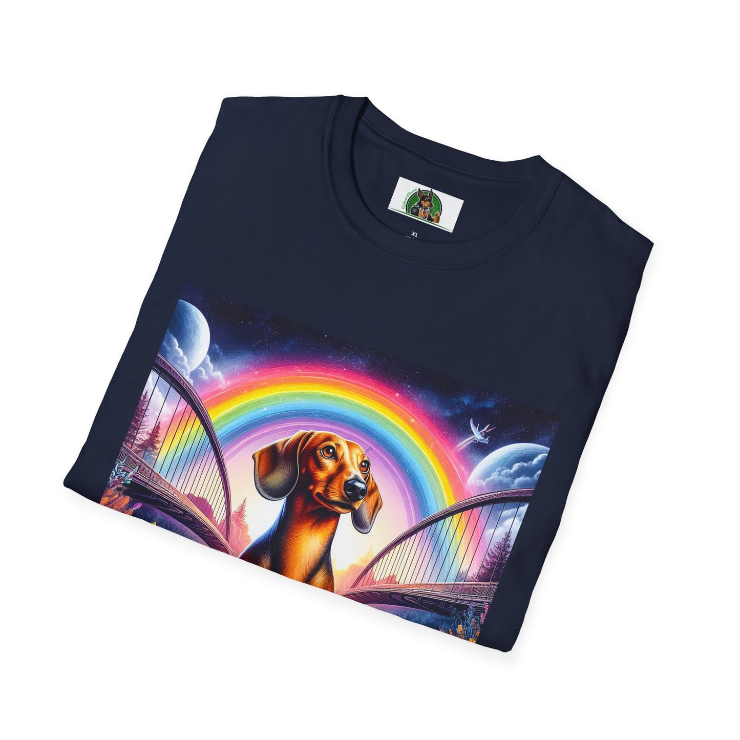 Dachshund colorful flowers t shirt T-Shirt Printify
