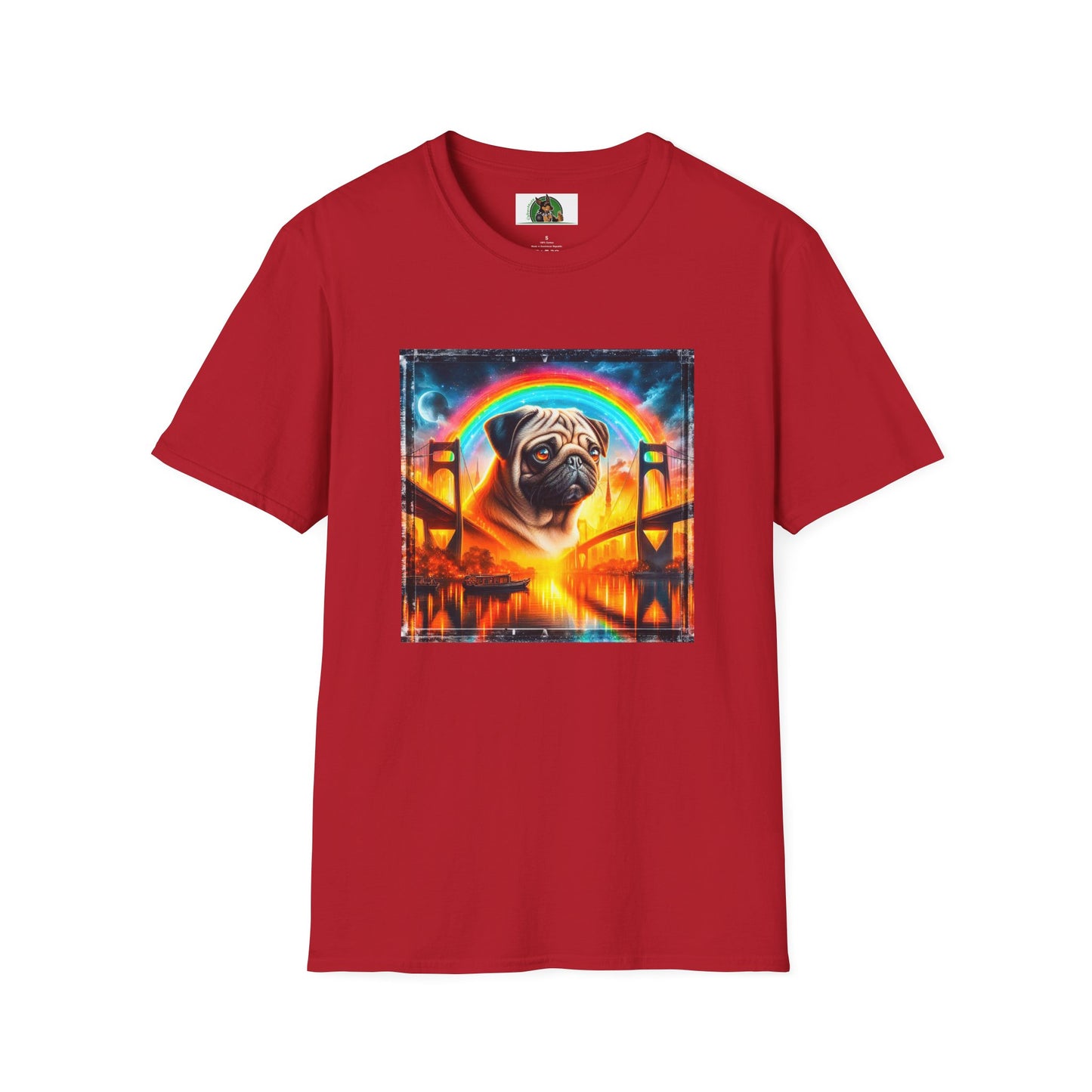 Pugs T-Shirt Printify S Cherry Red