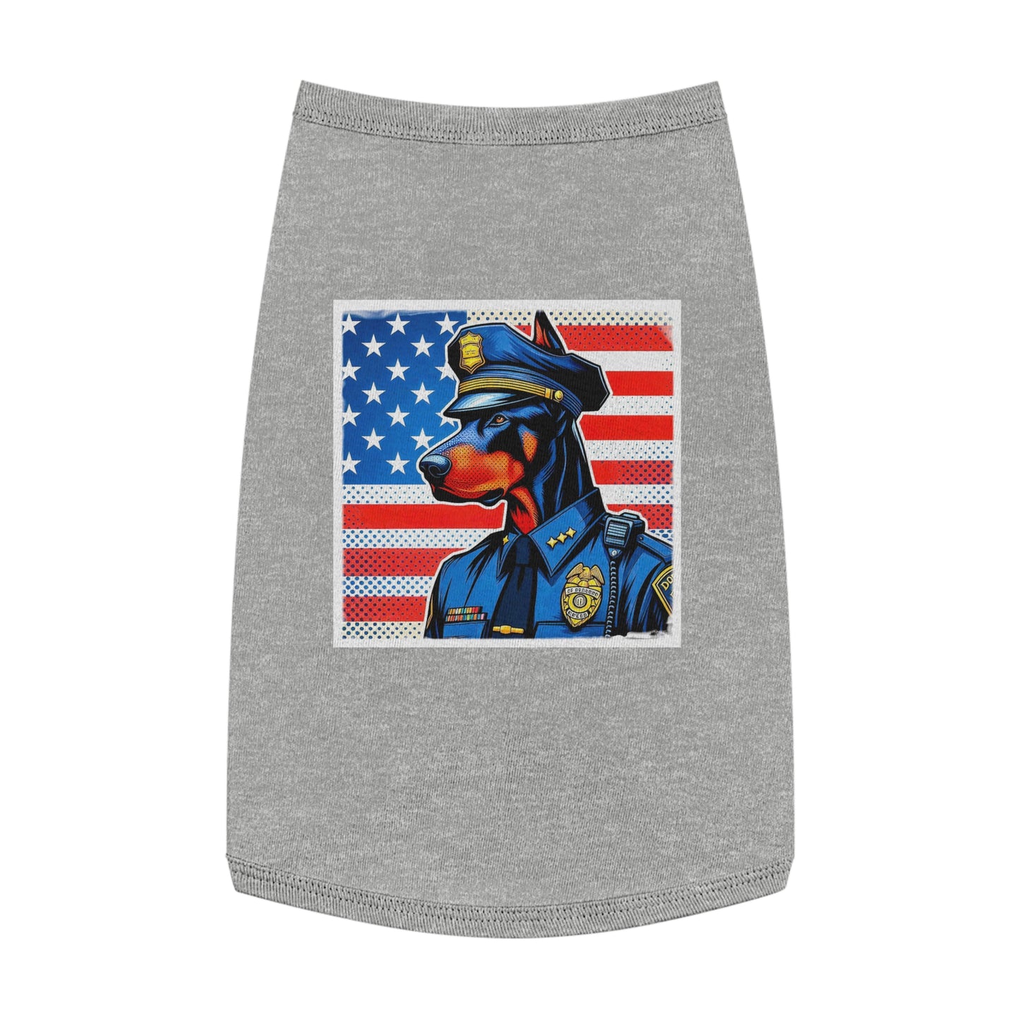 Pet Tank Top Doberman war cop t shirt Pets Printify L Heather