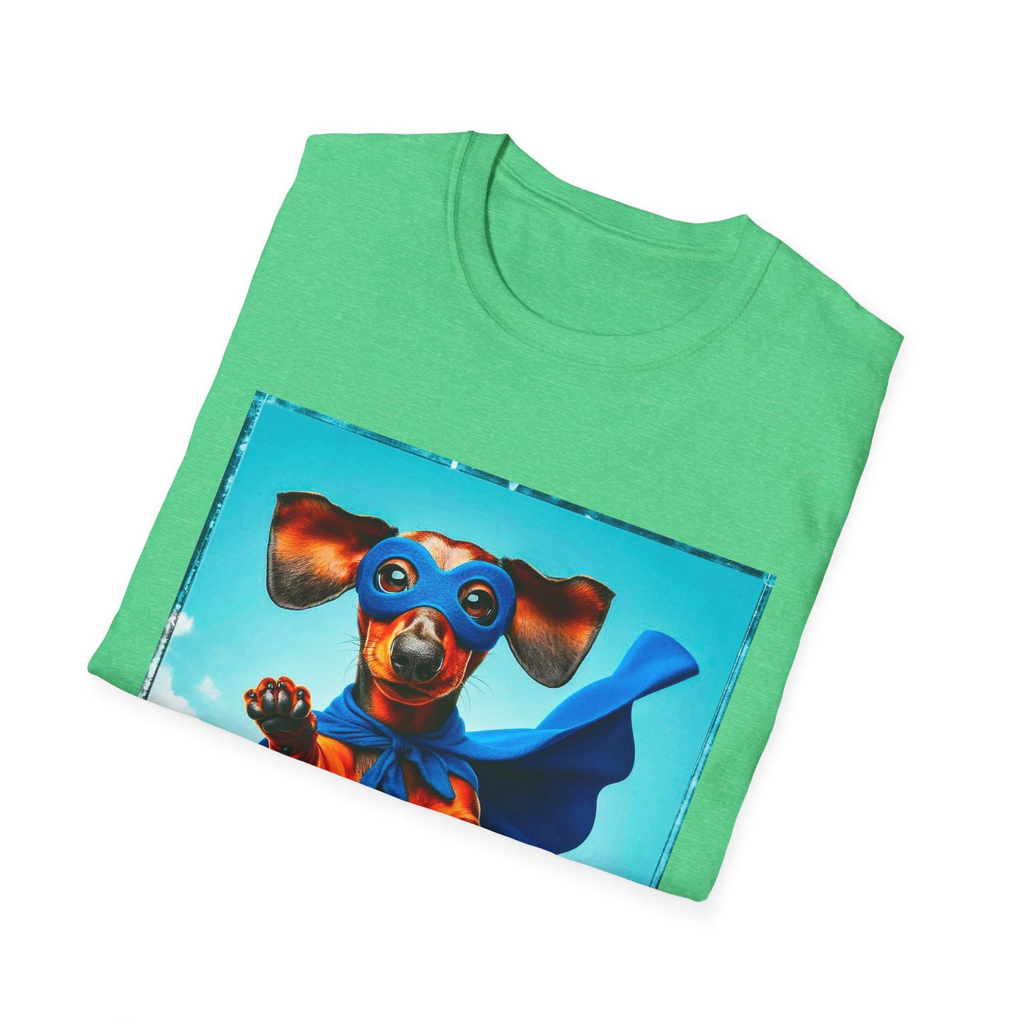 Dachshund flying superhero t shirt