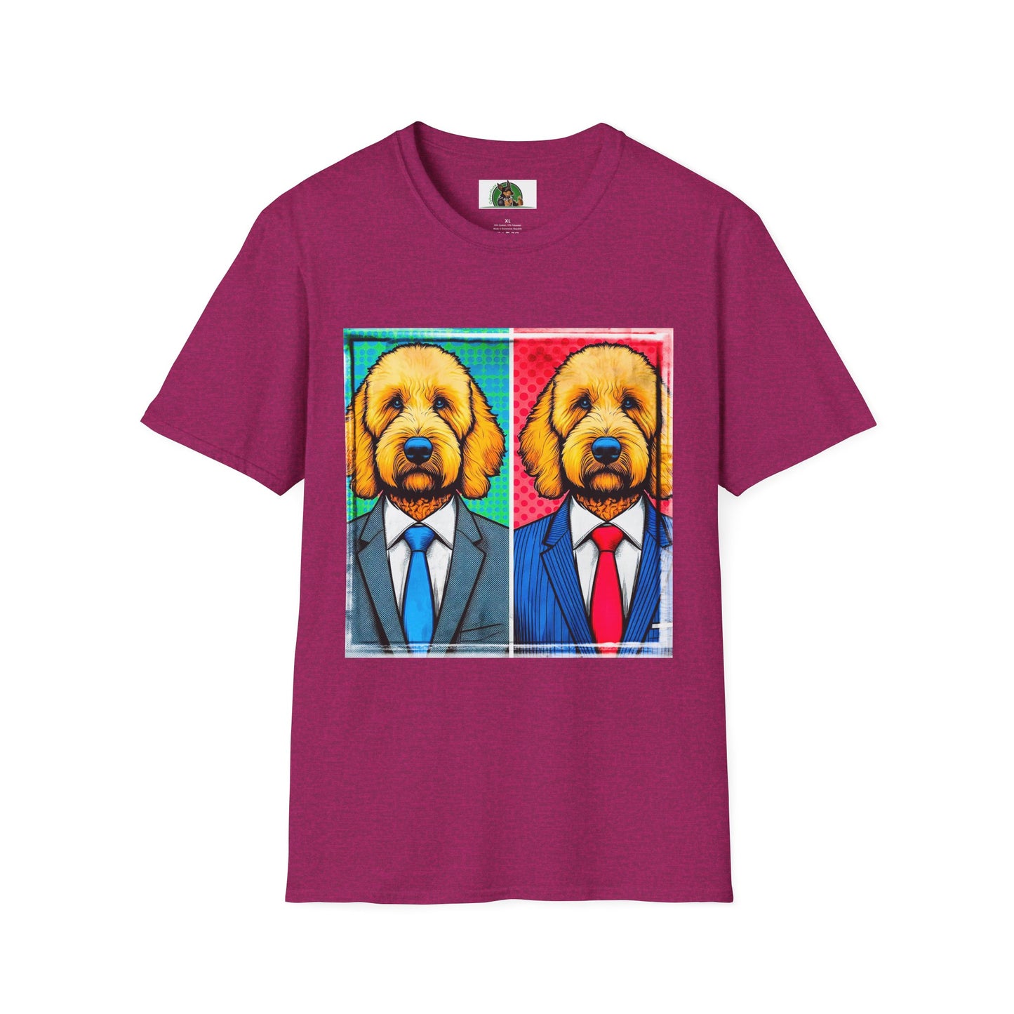 Golden Doodle colors businessmen T-Shirt Printify S Antique Heliconia