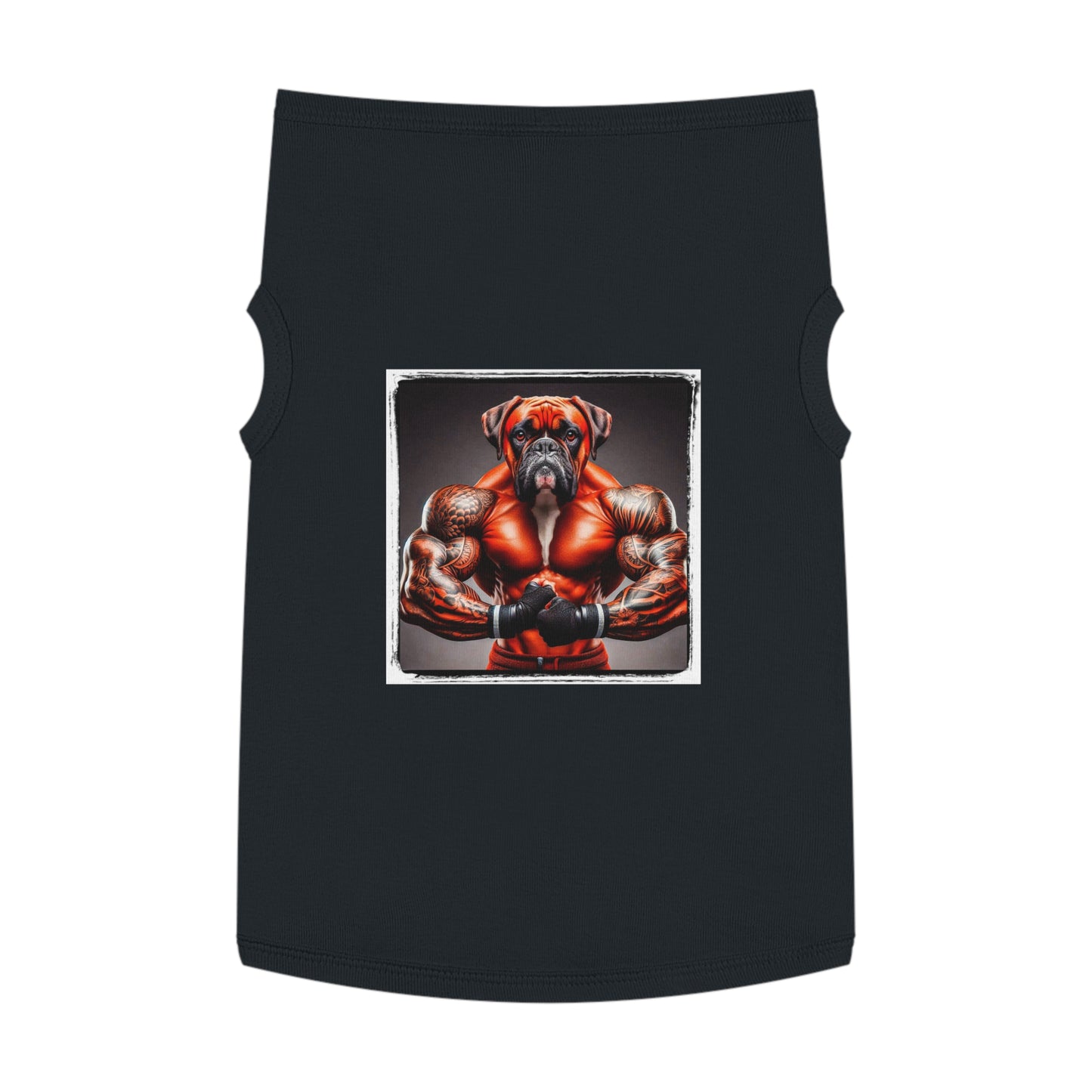 Pet Tank Top Boxer Pets Printify XL Black