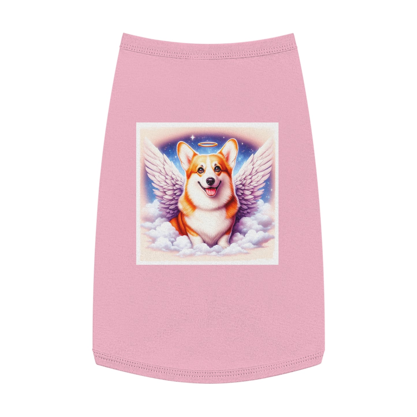 Pet Tank Top Pembroke Welsh Corgi angel Pets Printify