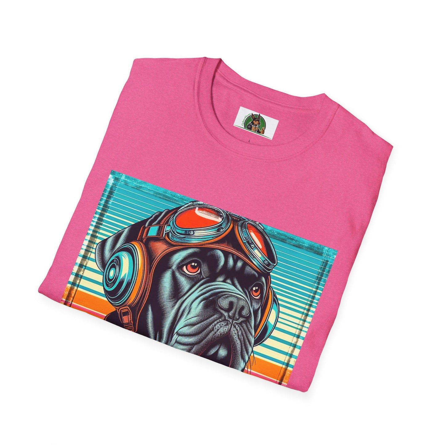Cane Corso Pop Art Dog Wearing Pilot Goggles TShirt