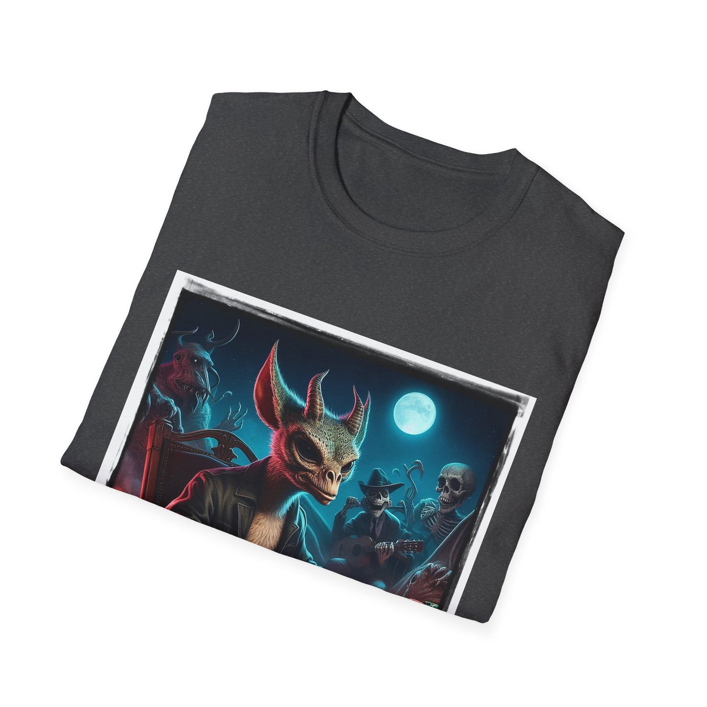 Chupacabra dragon poker playing t shirt T-Shirt Printify