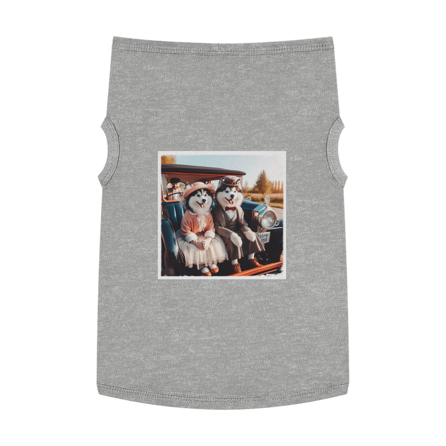 Pet Tank Top Husky couple in church Pets Printify XL Heather