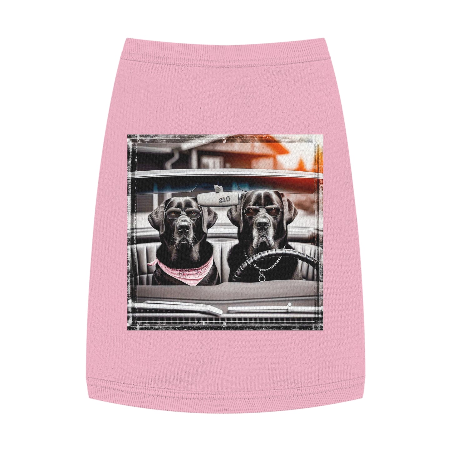 Labrador retriever fun couple shirt Pets Printify M Pink