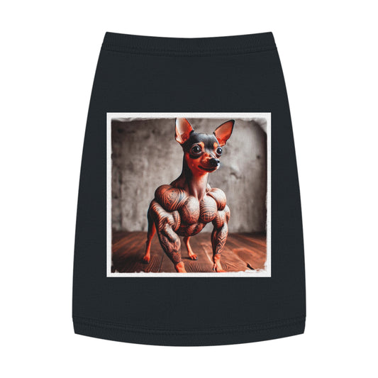 - Min Pin Tank Tops tiny muscles Pets Printify M Black