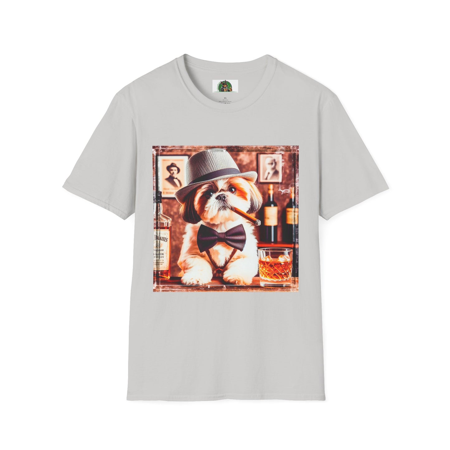Shih Tzu cigars shirt T-Shirt Printify S Ice Grey