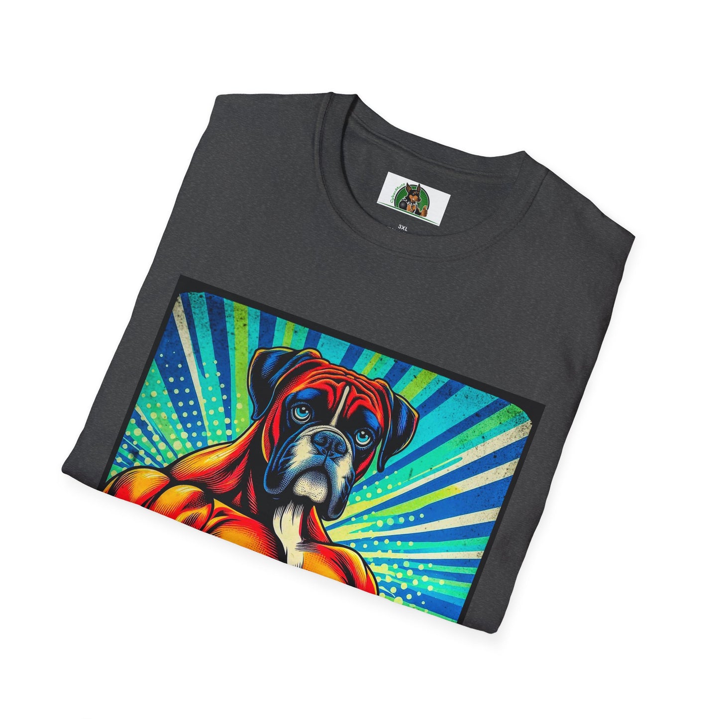 Boxer Muscle Dog T-Shirt Printify