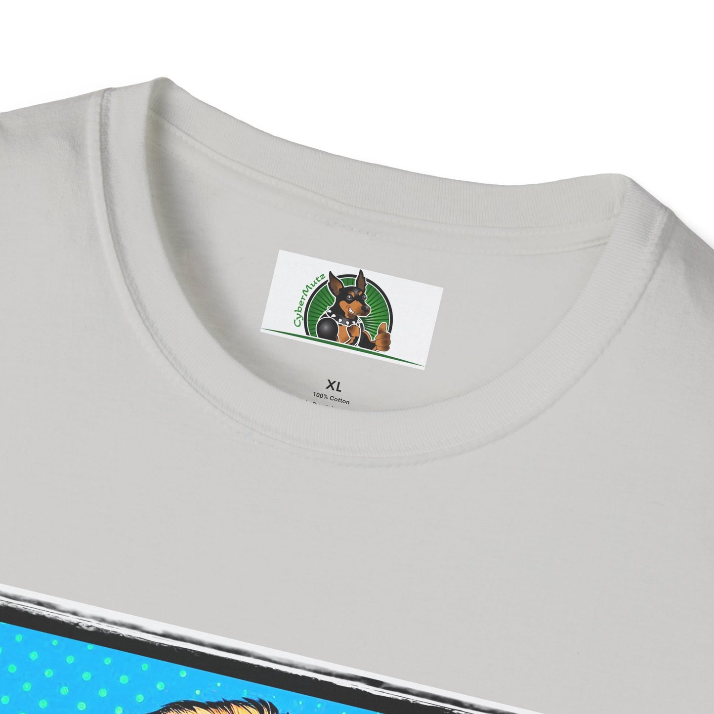 Golden Doodle blue suit t shirt