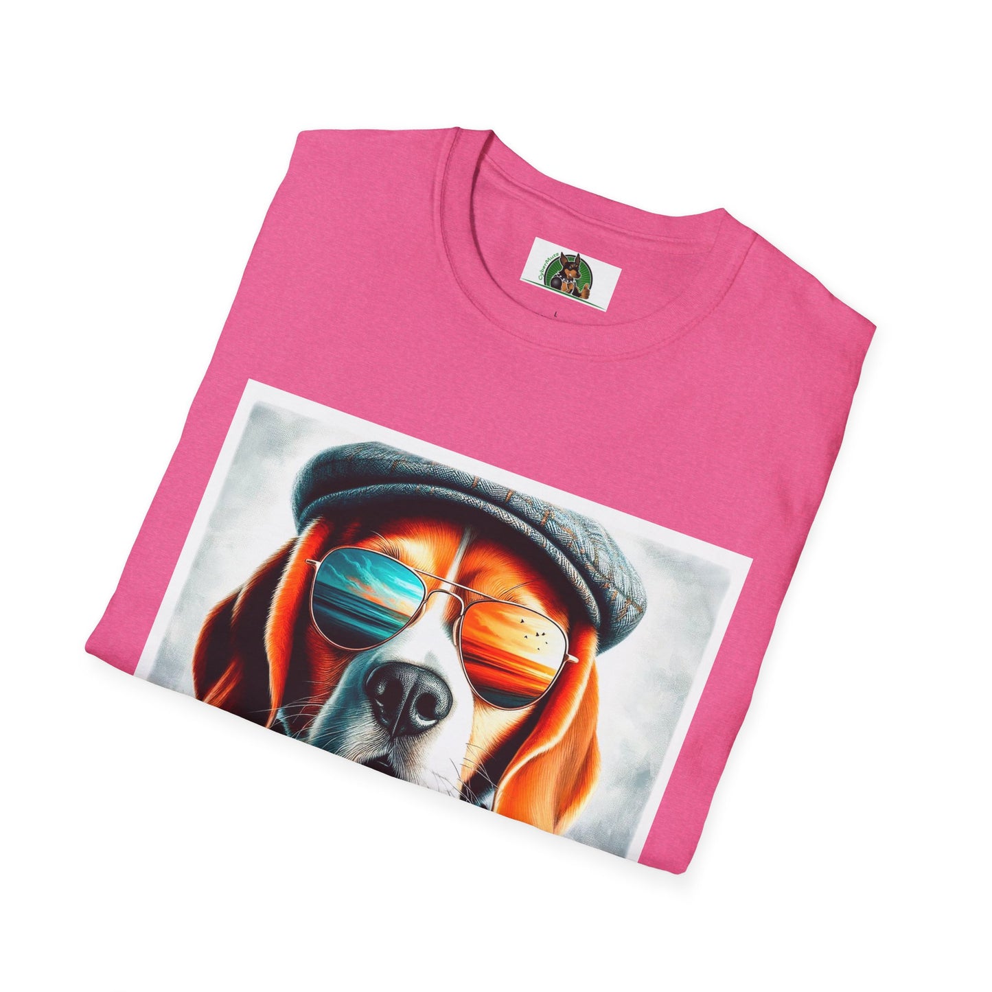 Beagle Wearing Sport Coat And Shades T-Shirt Printify