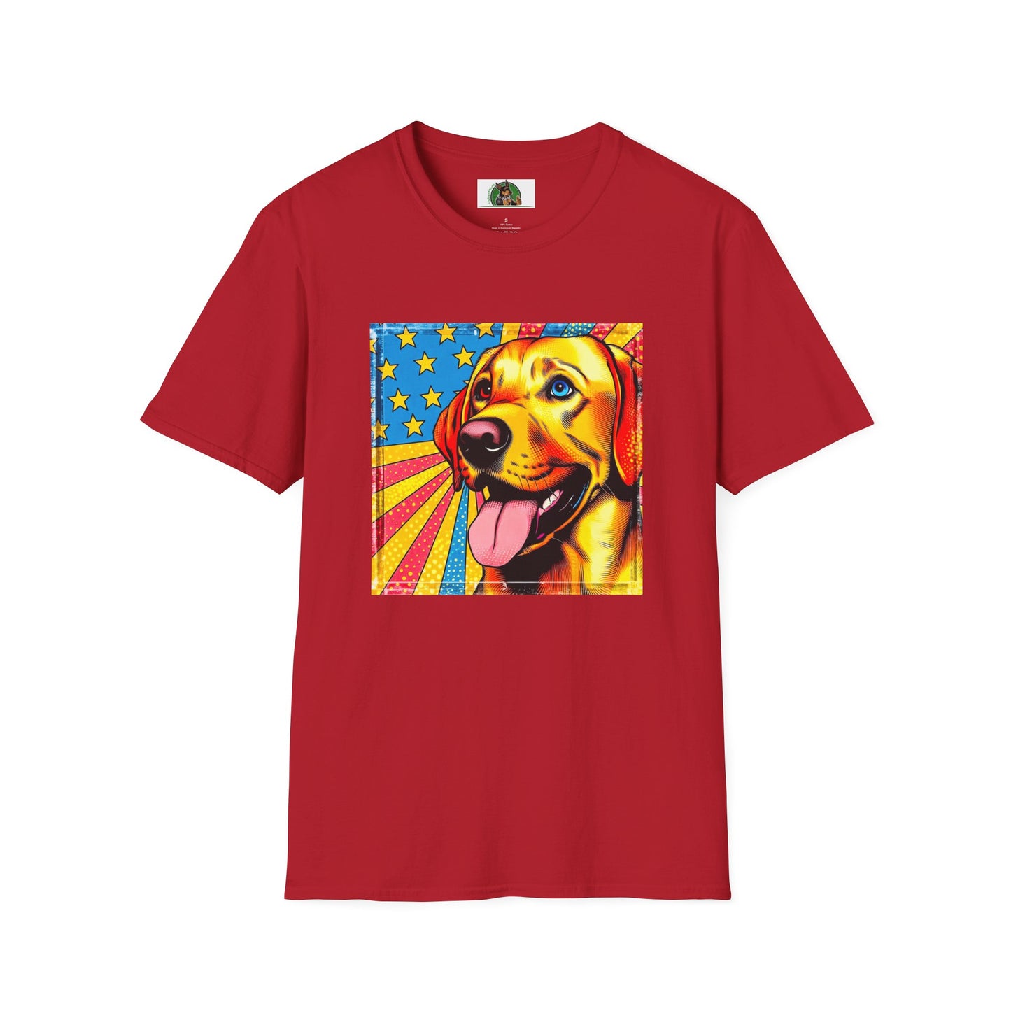 Labrador Retriever American flag shirt T-Shirt Printify S Cherry Red