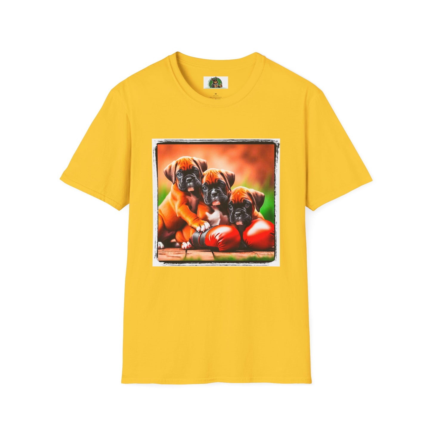Boxer Puppy Dogs TShirt T-Shirt Printify S Daisy