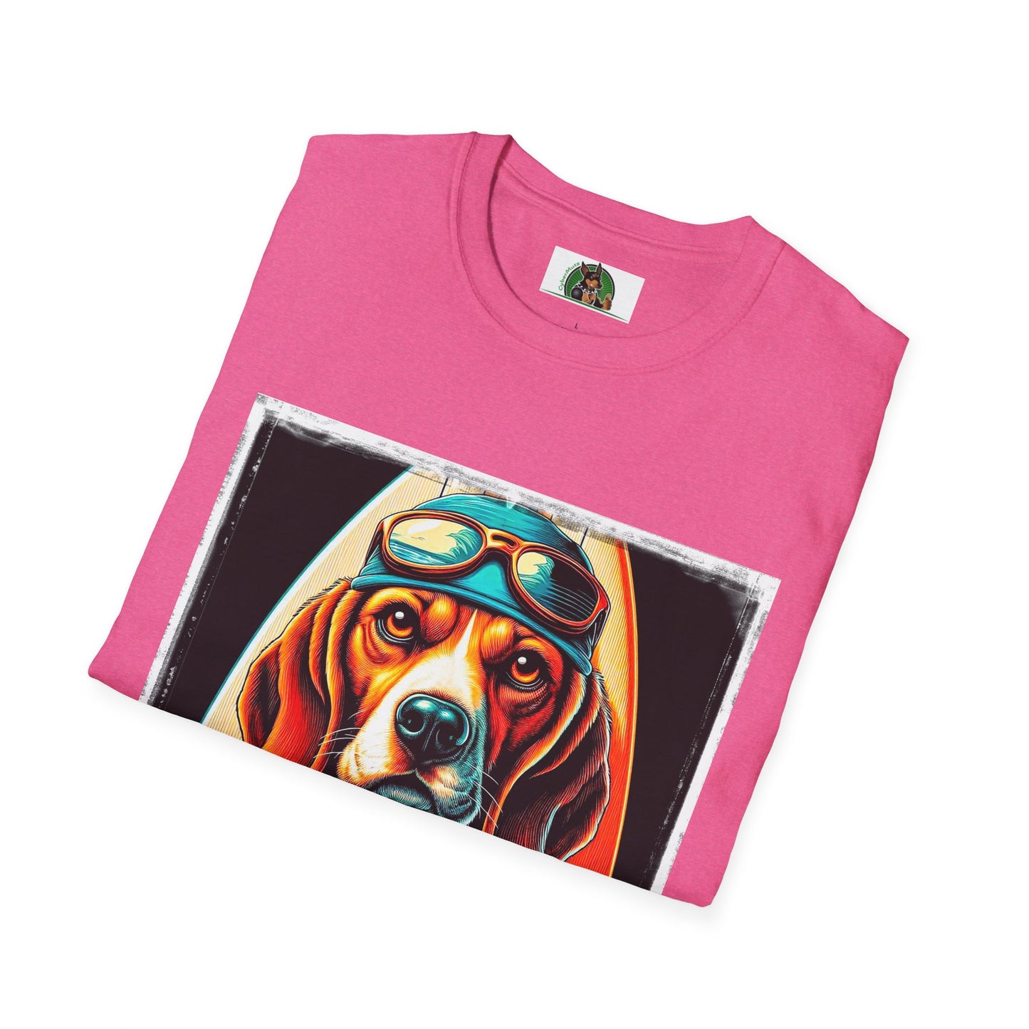 Beagle Muscle Surfer Dog T-Shirt Printify