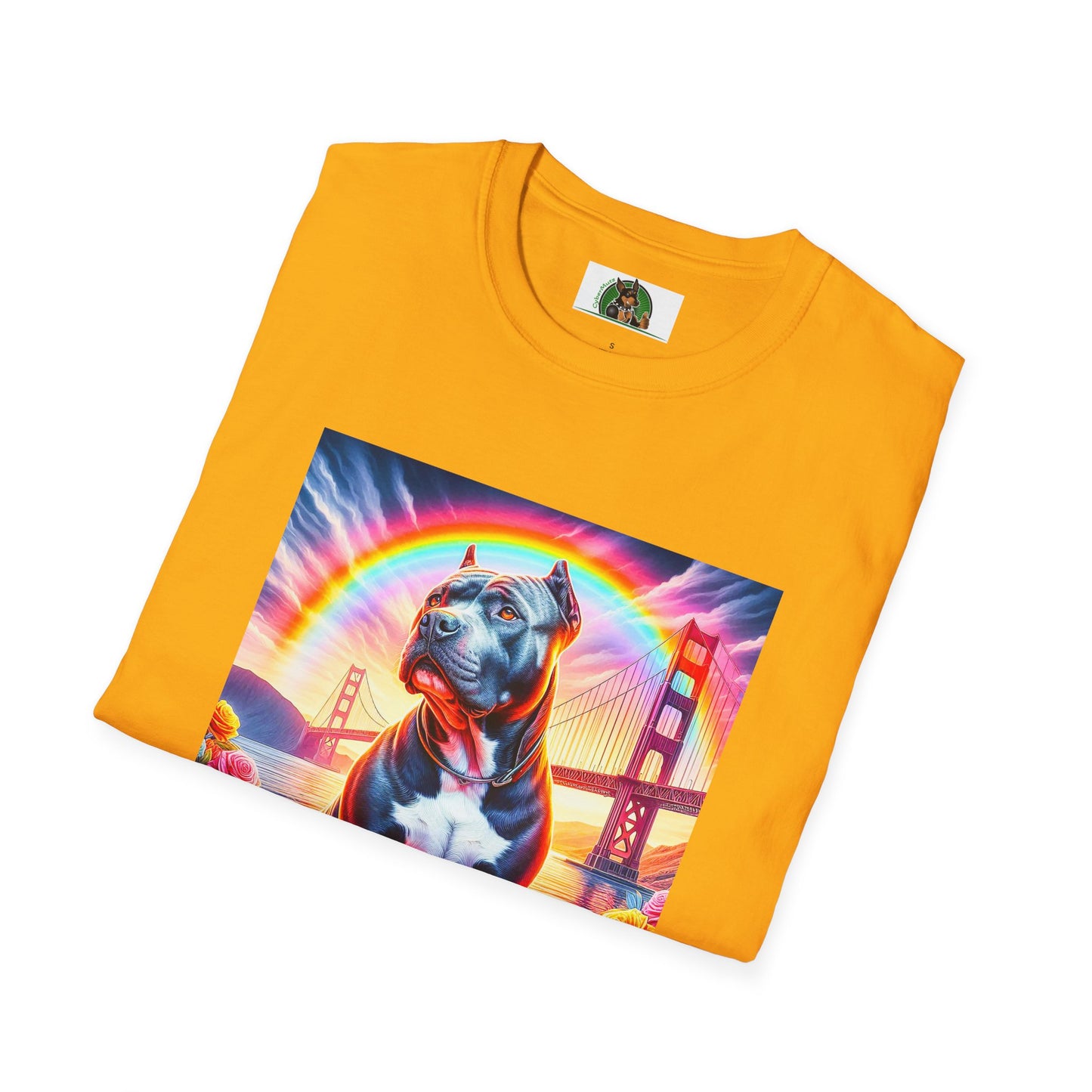 Pit Bull colorful bridge shirt