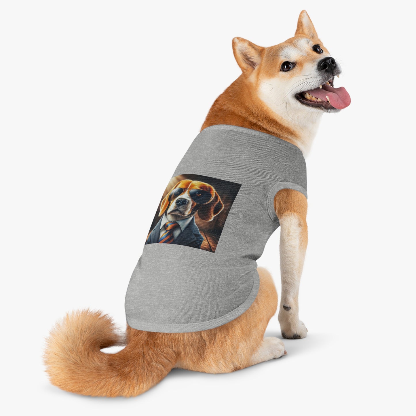 Pet Tank Top Beagle Dog In Suit And Shades Pets Printify