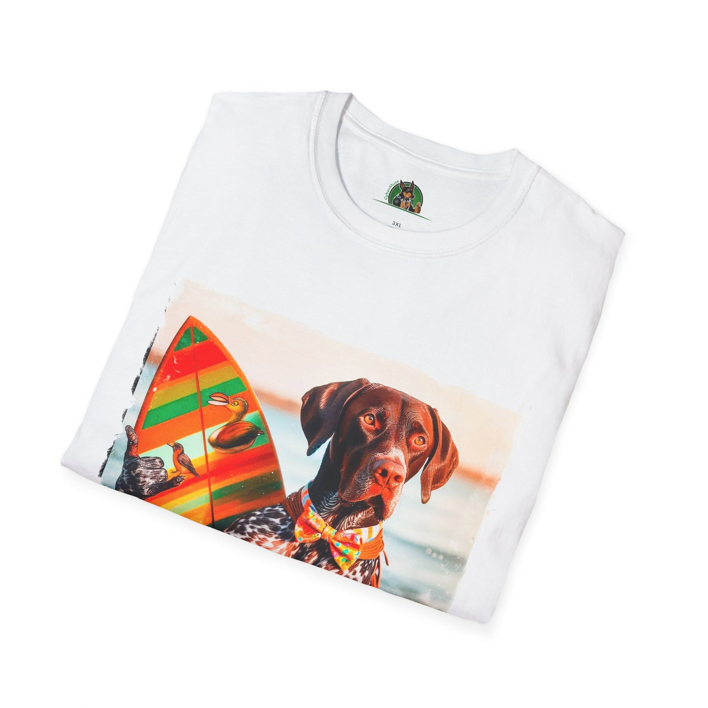 German Shorthaired Pointer Hawaiian vacation t shirt T-Shirt Printify