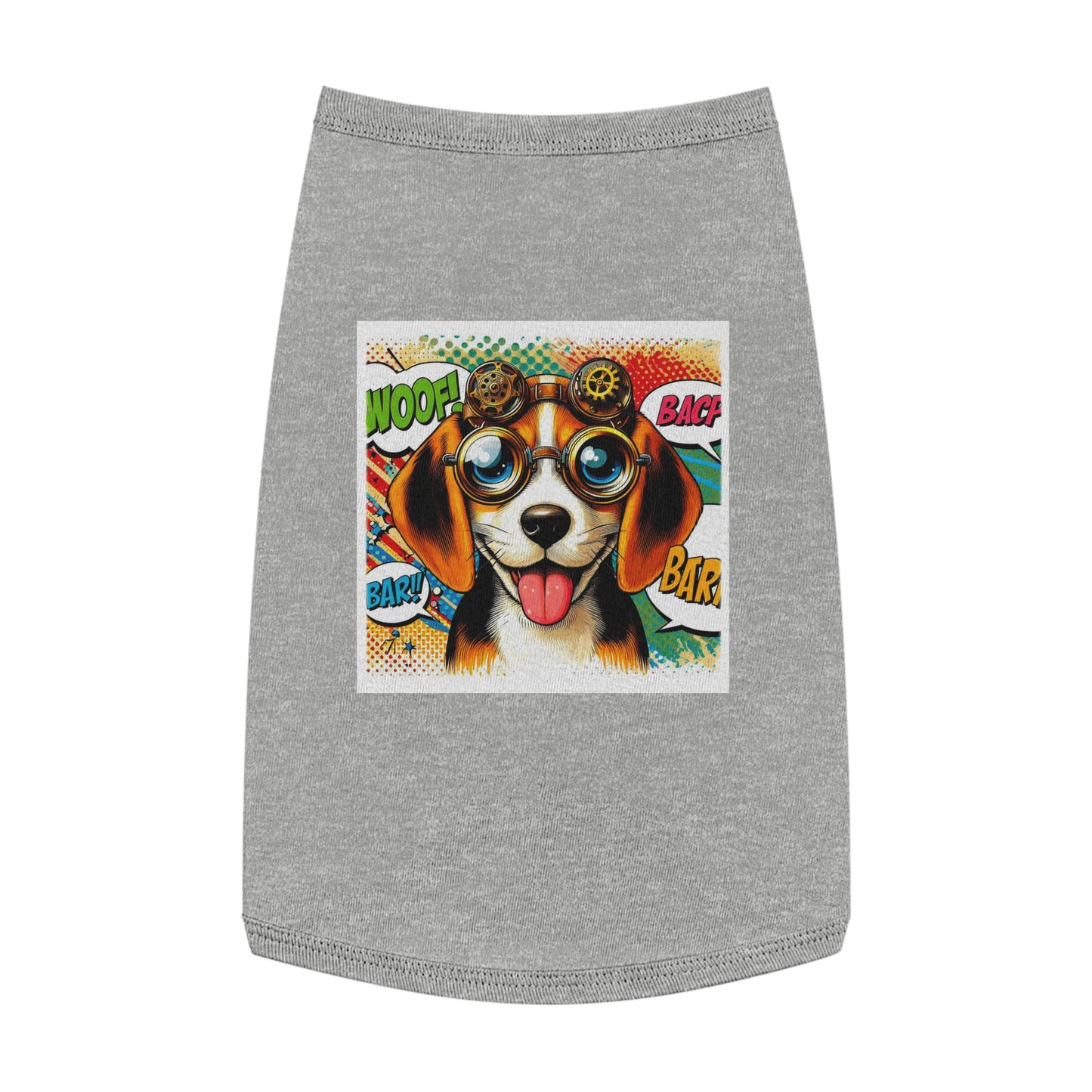 Pet Tank Top Wacky Beagle Pop Art Dog Pets Printify L Heather