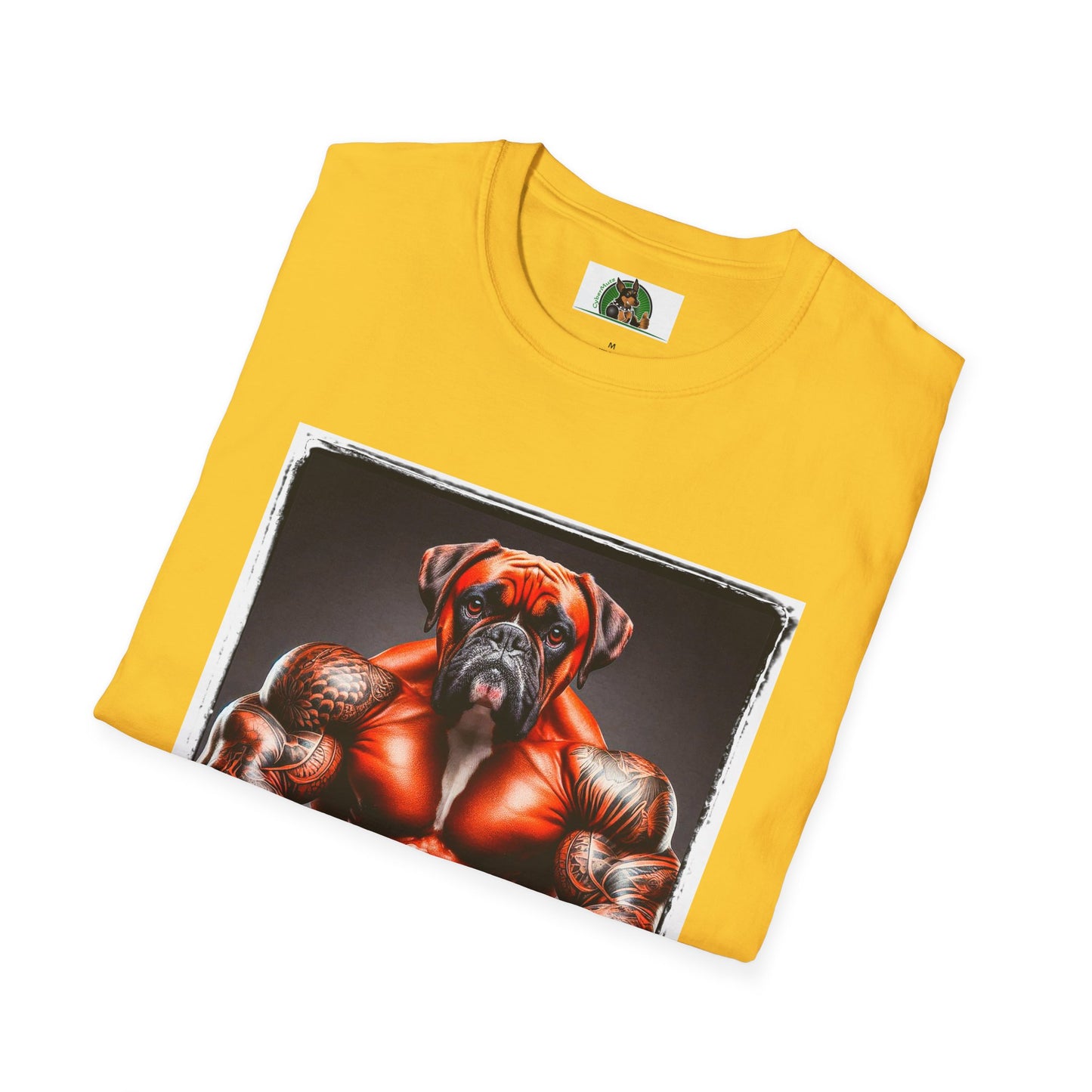 Boxer Muscle Dog Shirt T-Shirt Printify