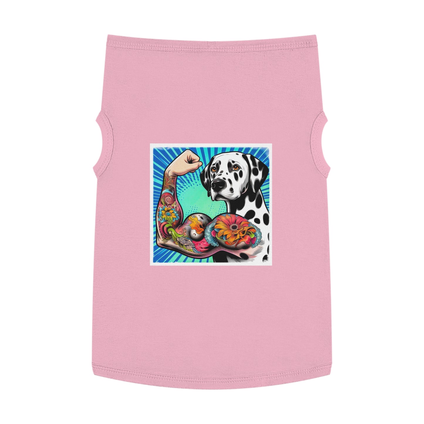 Pet Tank Top Dalmatian exercising t shirt Pets Printify XL Pink