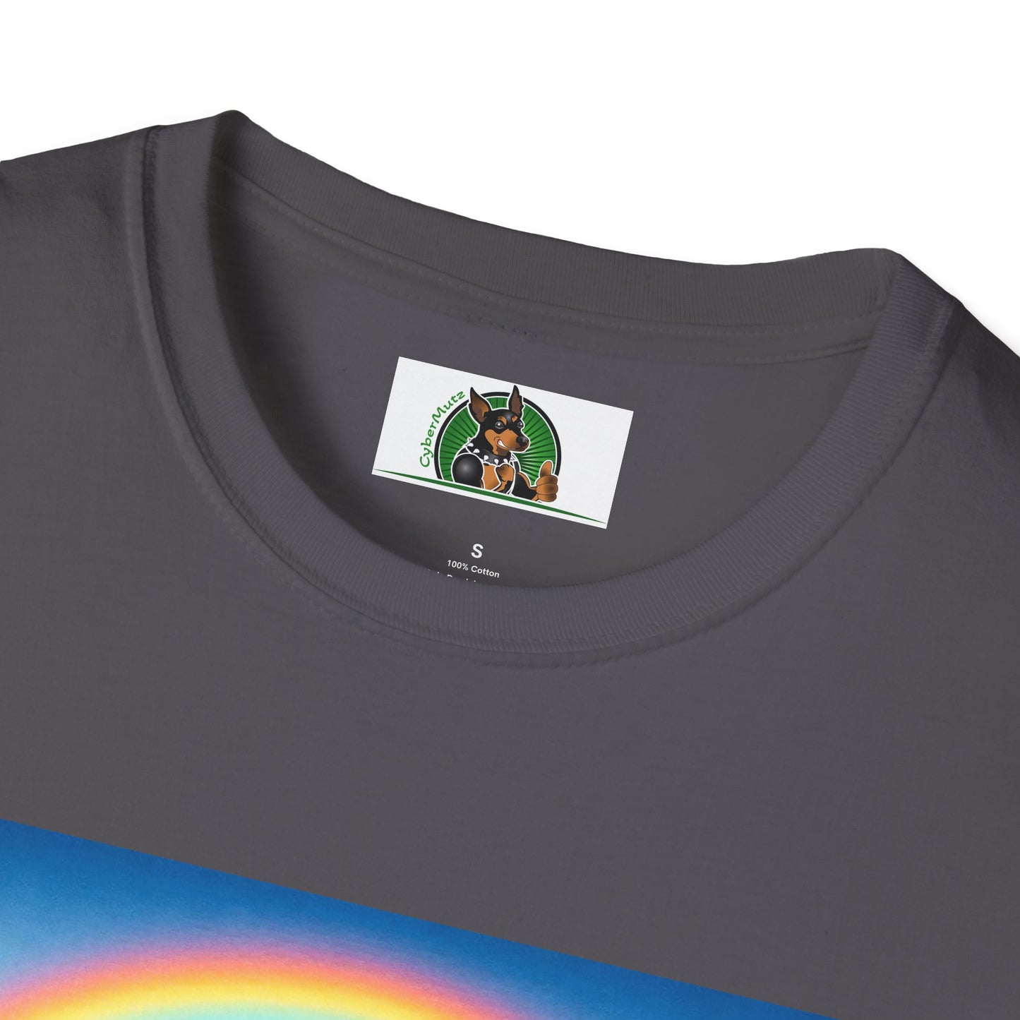 Dachshund rainbow bridge t shirt T-Shirt Printify