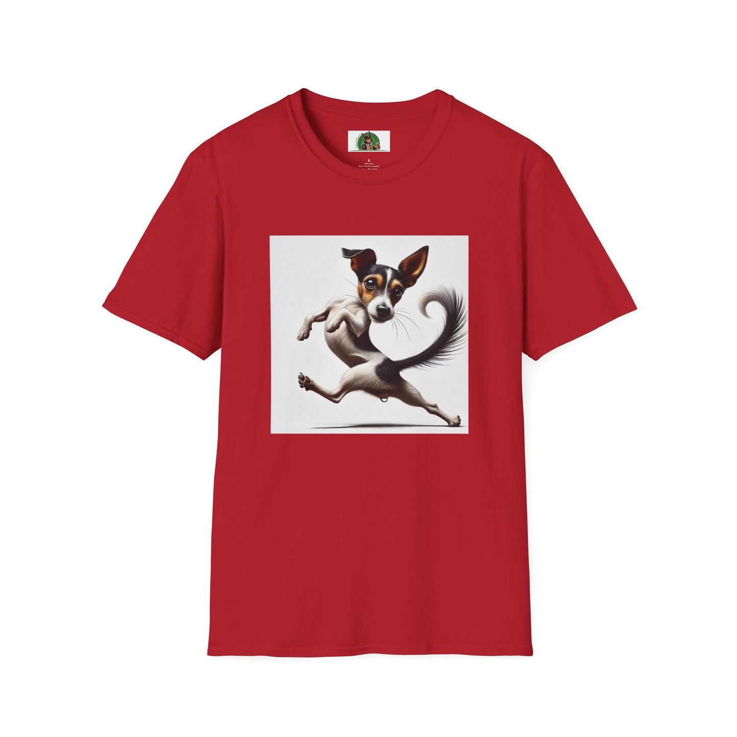 Dancing Rat Terrier T-Shirt T-Shirt Printify S Cherry Red