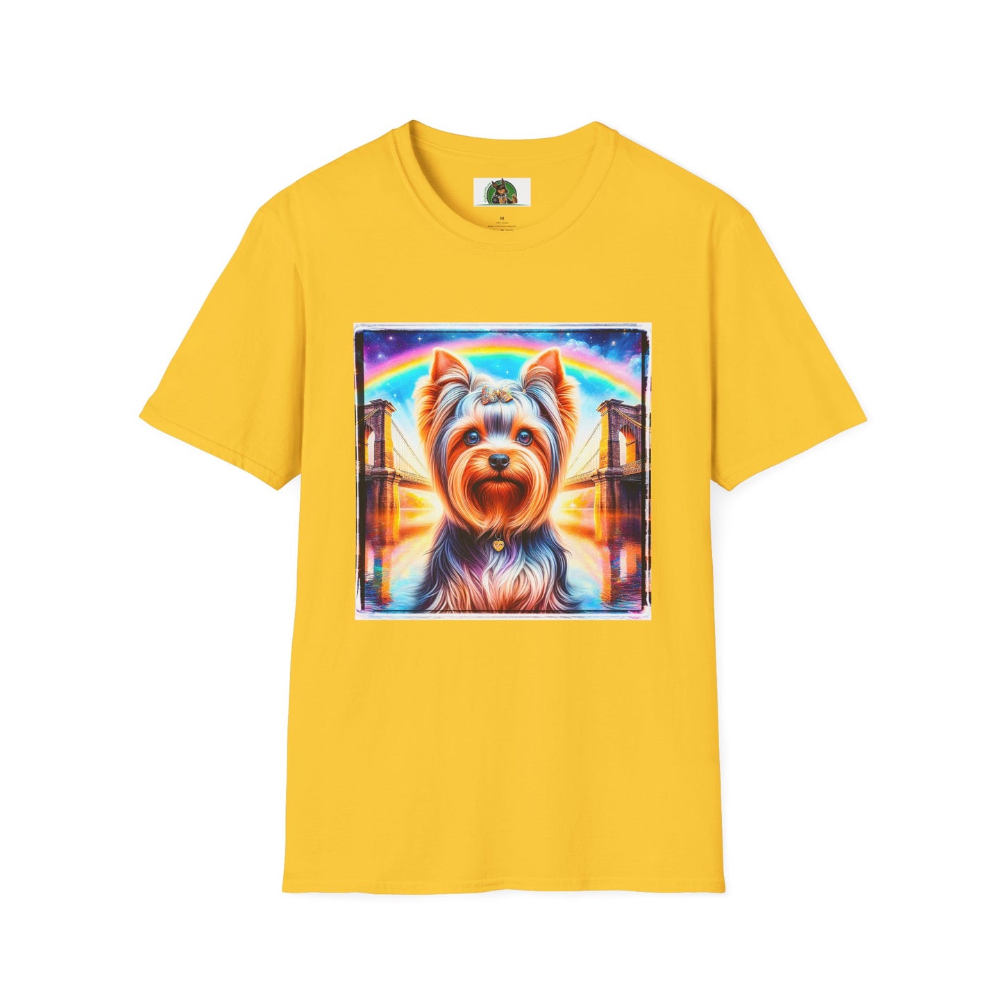 Yorkie rainbow bridge shirt T-Shirt Printify S Daisy