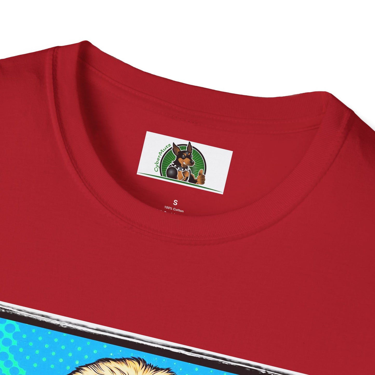 Golden Doodle blue suit t shirt