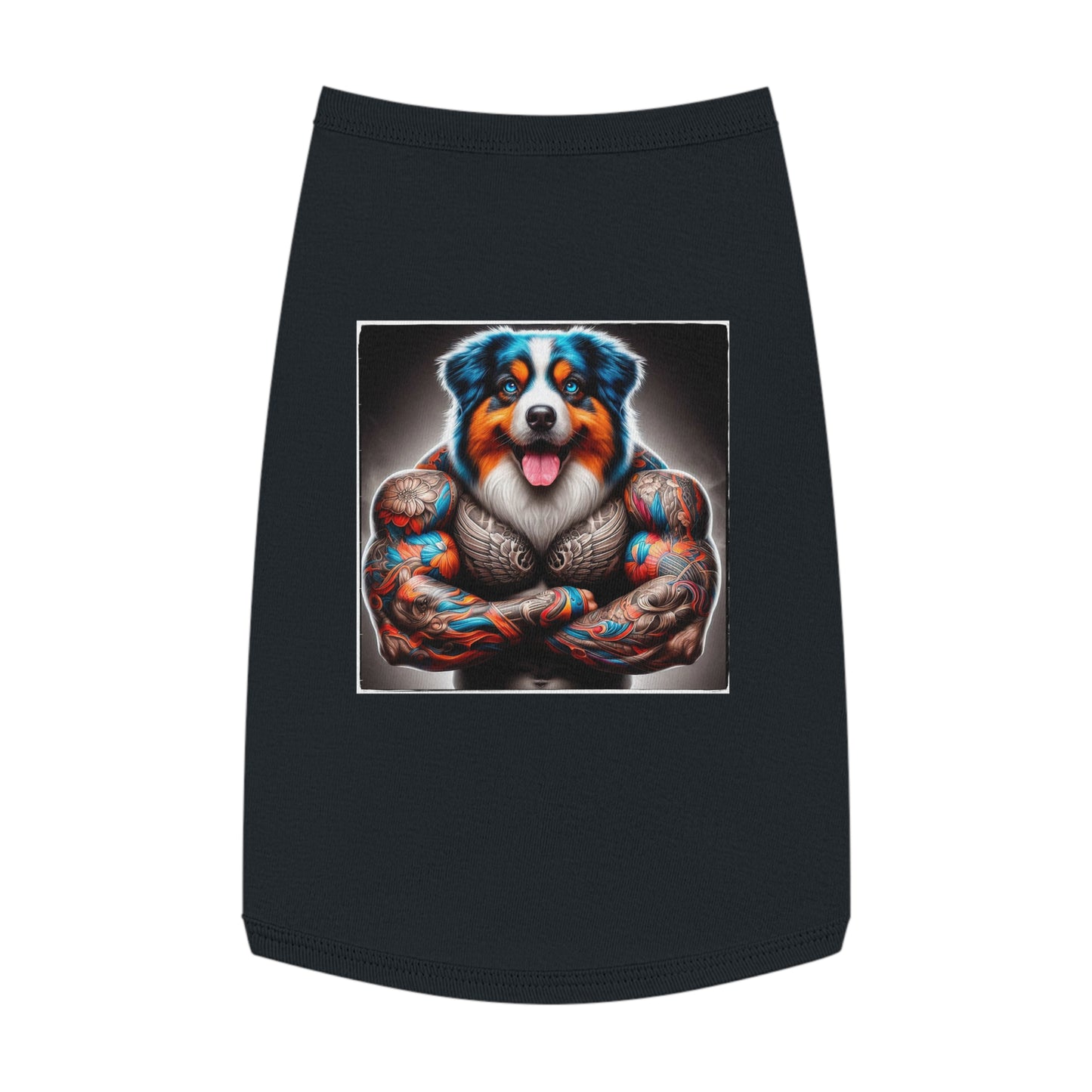 Pet Tank Top Australian Shepherd Pets Printify L Black