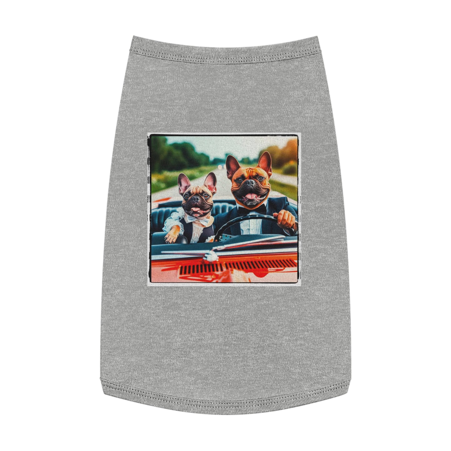 Wacky Pet Tank Top French Bulldog happy groomsmen t shirt Pets Printify L Heather