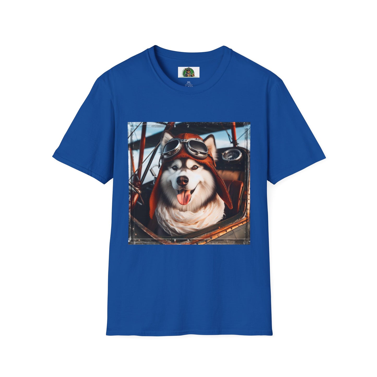 Husky pilot T-Shirt Printify XS Royal