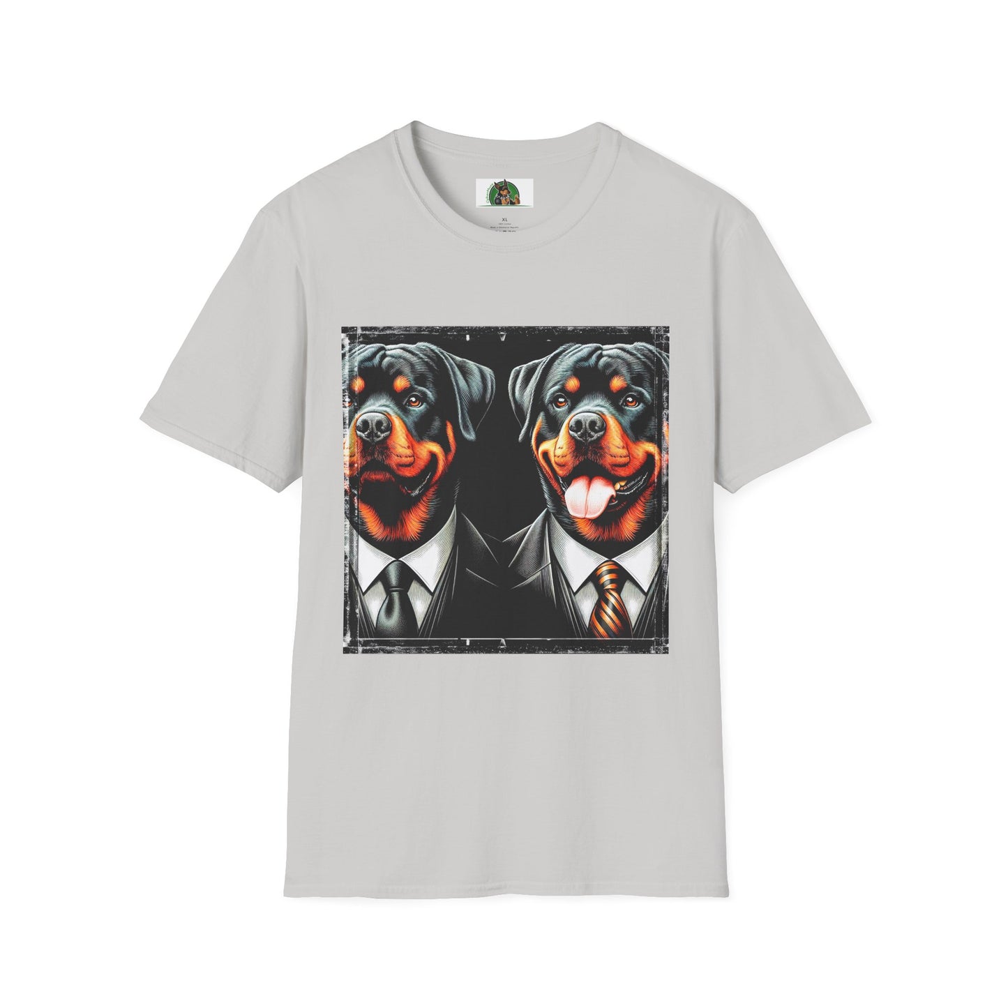 Rottweiler two suits shirt T-Shirt Printify S Ice Grey
