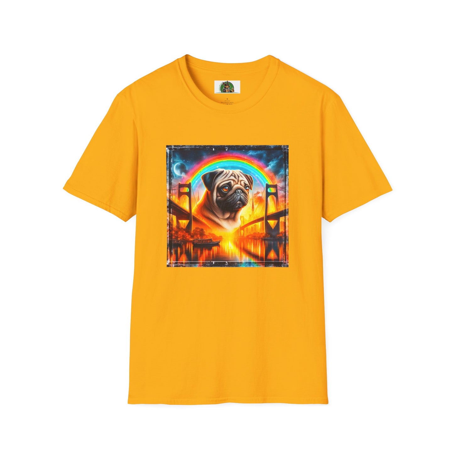 Pugs T-Shirt Printify S Gold
