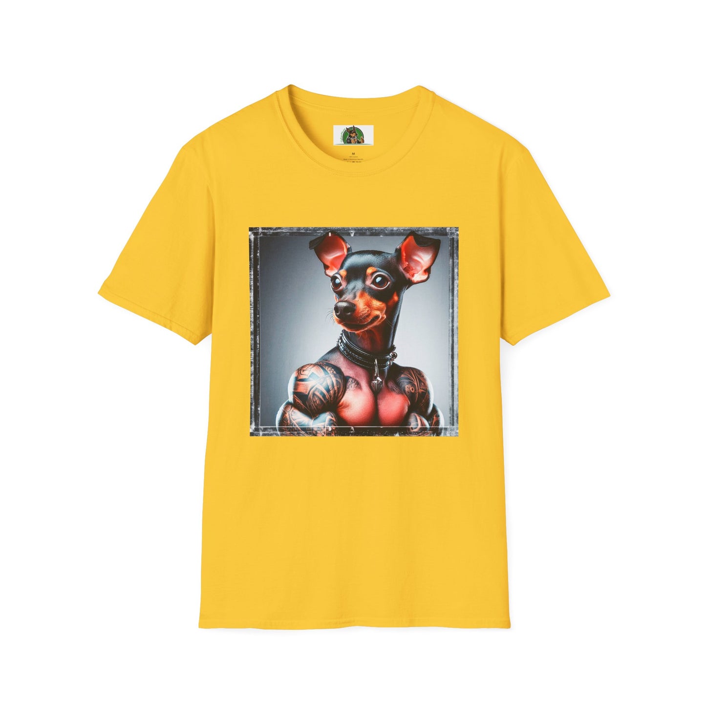 Min Pin T-Shirt muscular arms T-Shirt Printify S Daisy