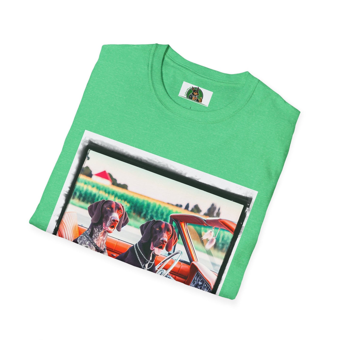 Wacky German Shorthaired Pointer friends driving t shirt