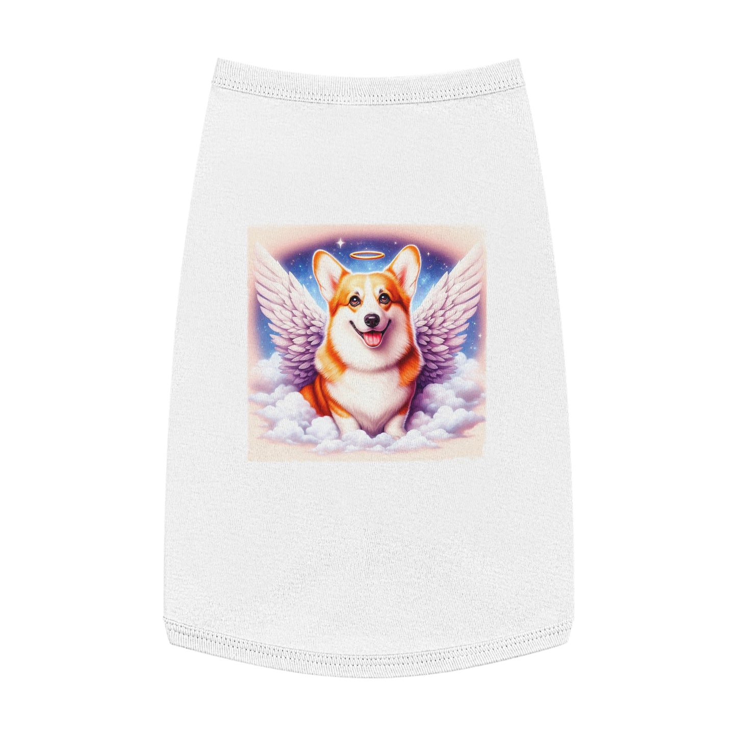 Pet Tank Top Pembroke Welsh Corgi angel Pets Printify L White