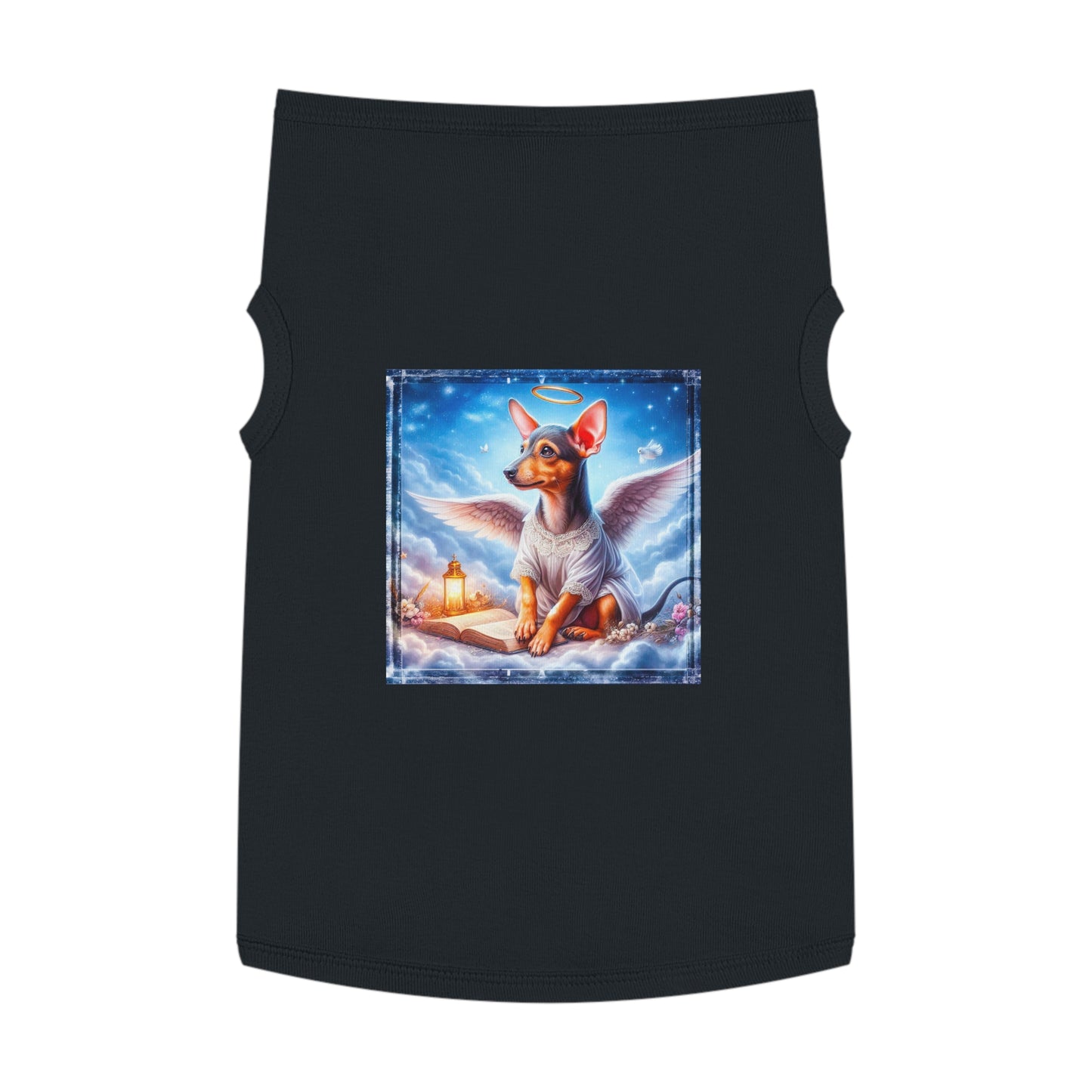 Pet Tank Top Rat Terrier heavenly Angel Pets Printify XL Black
