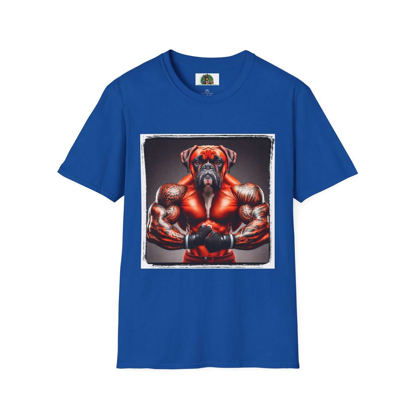 Boxer Muscle Dog Shirt T-Shirt Printify XS Royal