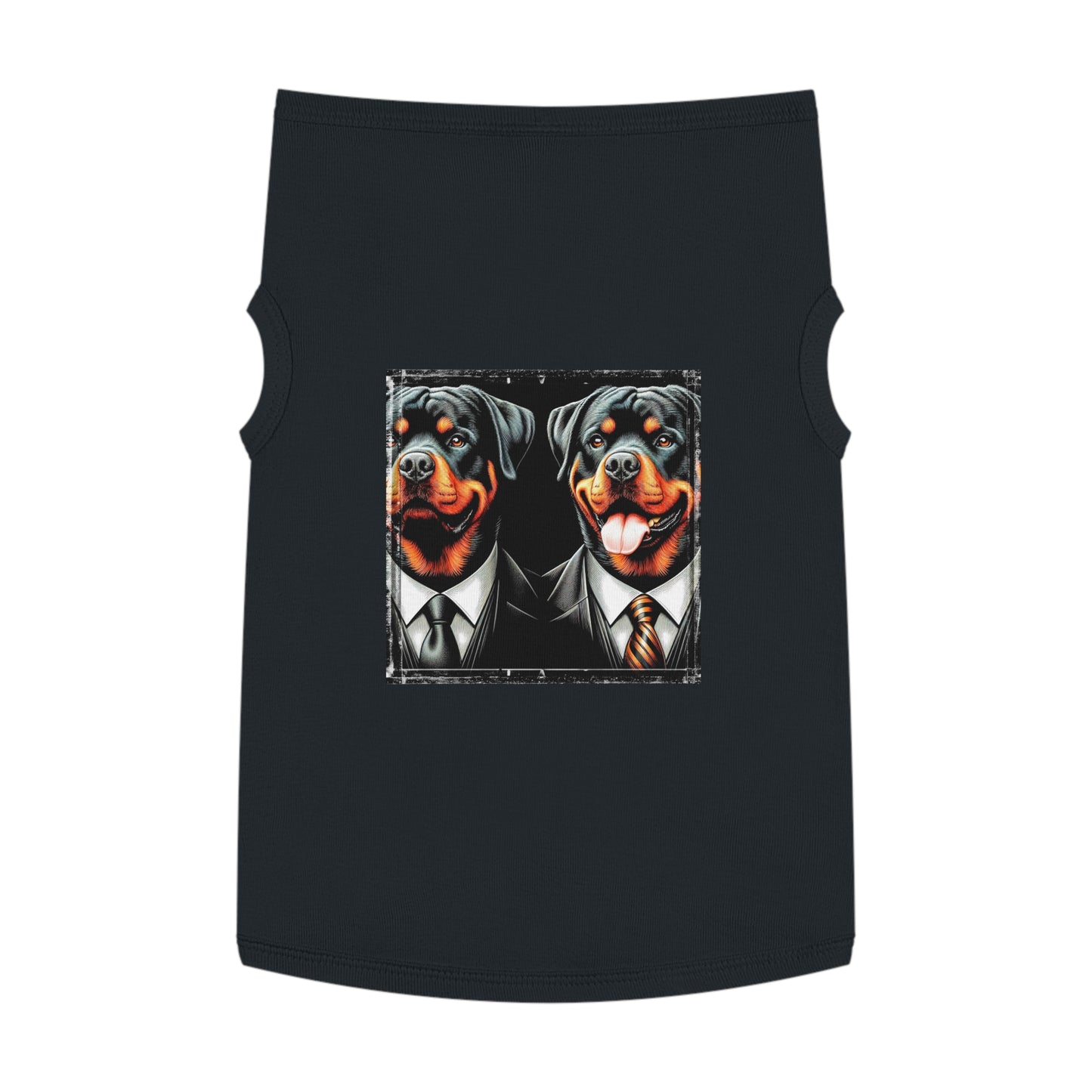 Pet Tank Top Rottie two suits Pets Printify XL Black