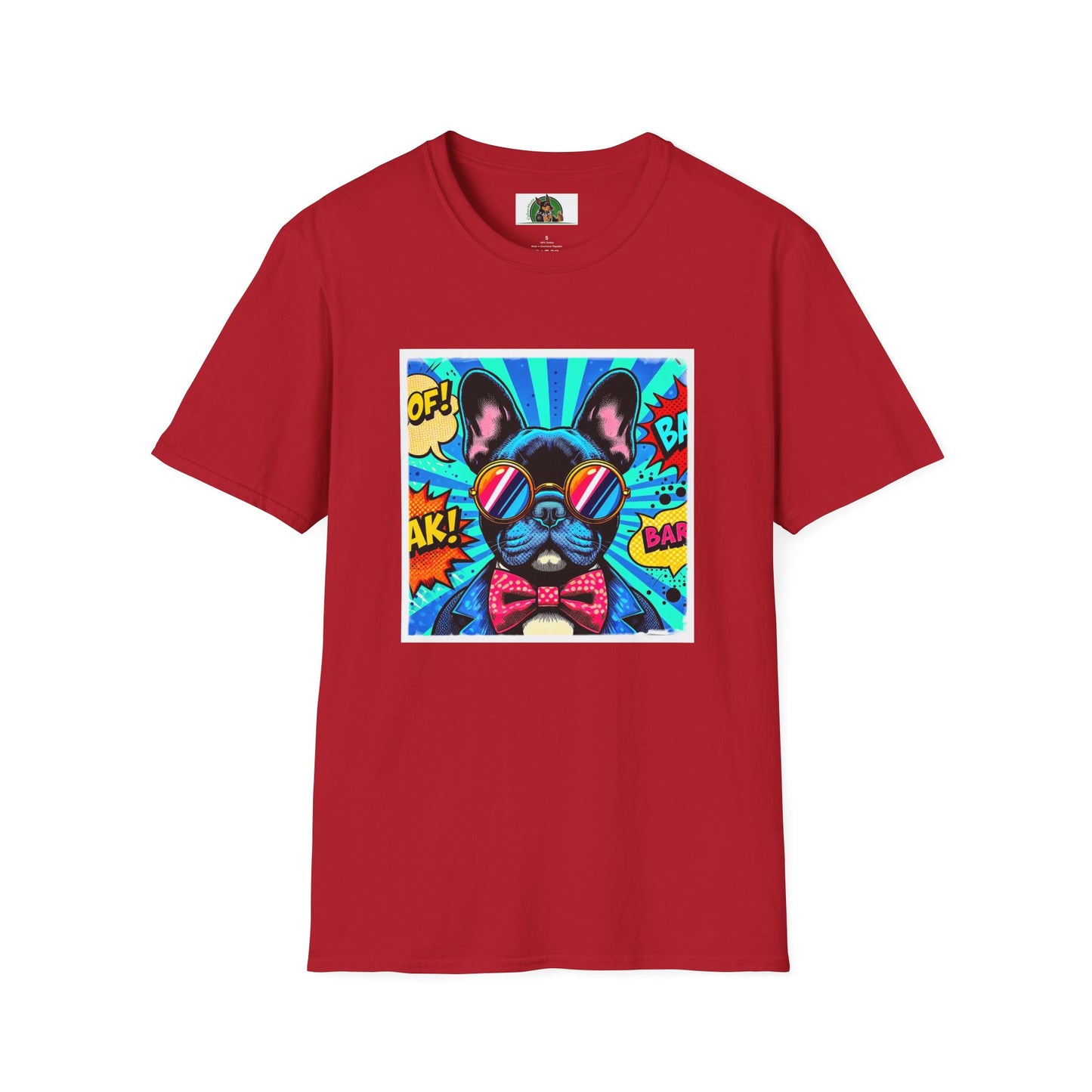French Bulldog T-Shirt Printify S Cherry Red