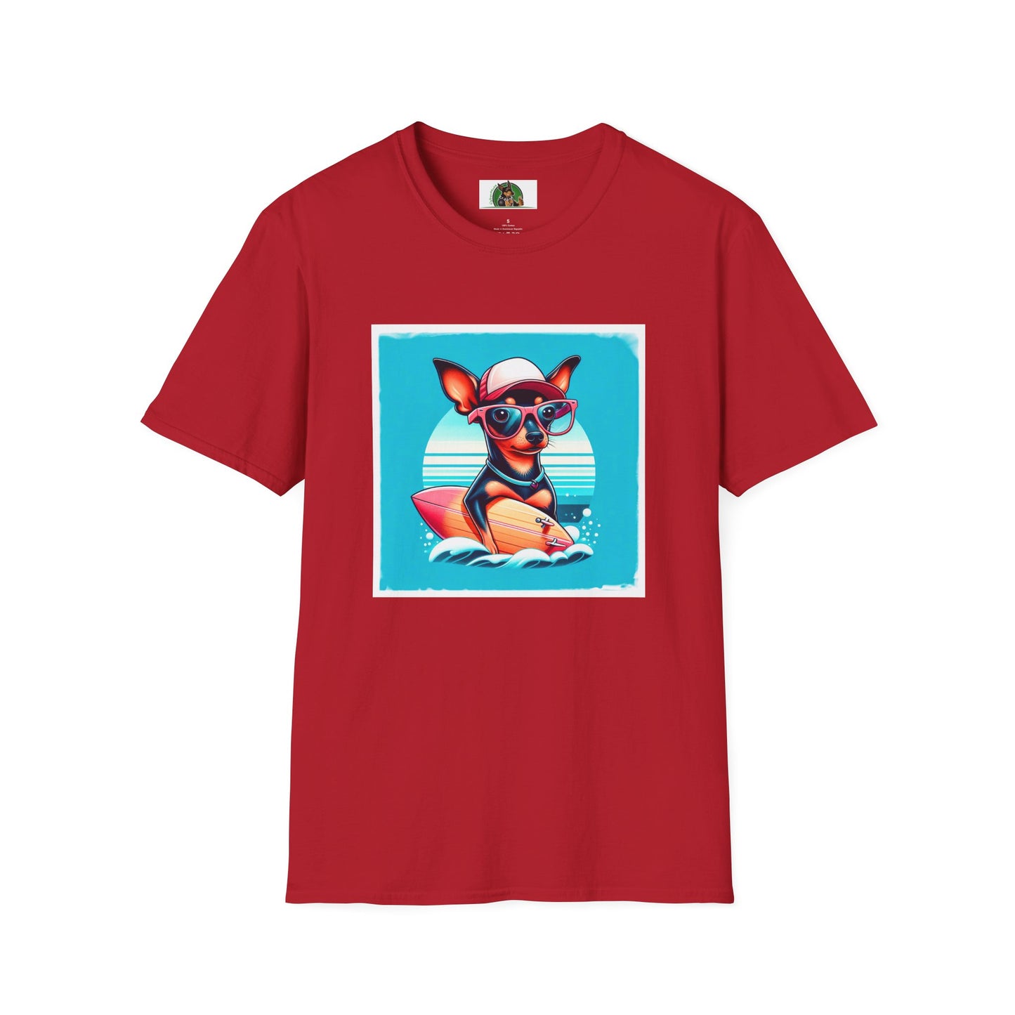 Min Pin T-Shirt small surfer T-Shirt Printify S Cherry Red